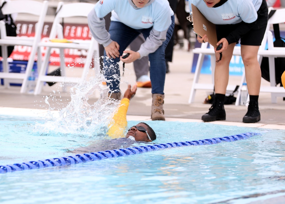 Team Navy Competes in Swimming Competion at the DoD Warrior Games Challenge 2023