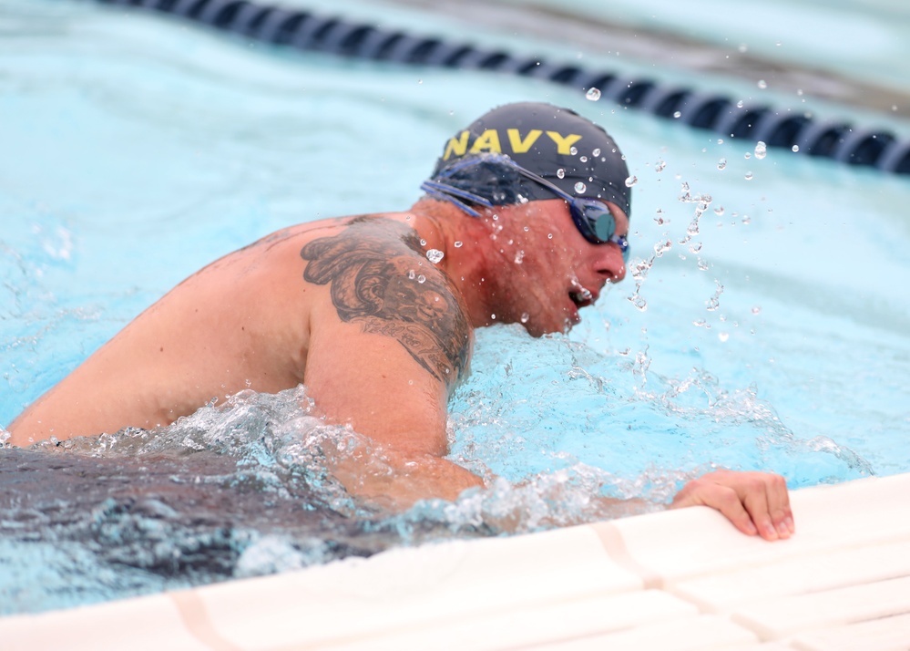 Team Navy Competes in Swimming Competion at the DoD Warrior Games Challenge 2023