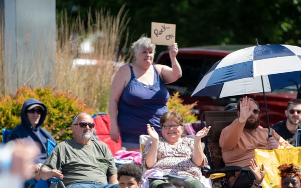 Sailors March in Portland Rose Festival's Grand Floral Parade