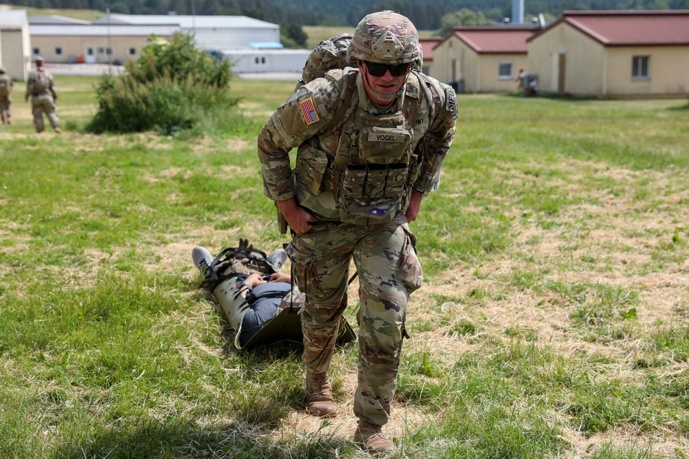 Texas National Guard Medics conduct sled training in Germany