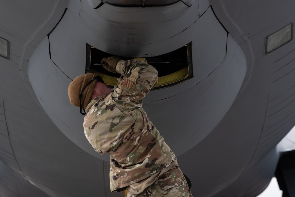 128 ARW Airmen pre-flight aircraft at Keflavik Air Base