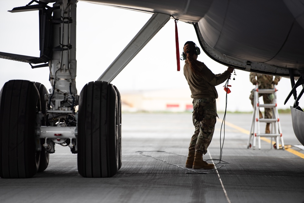 128 ARW Airmen pre-flight aircraft at Keflavik Air Base