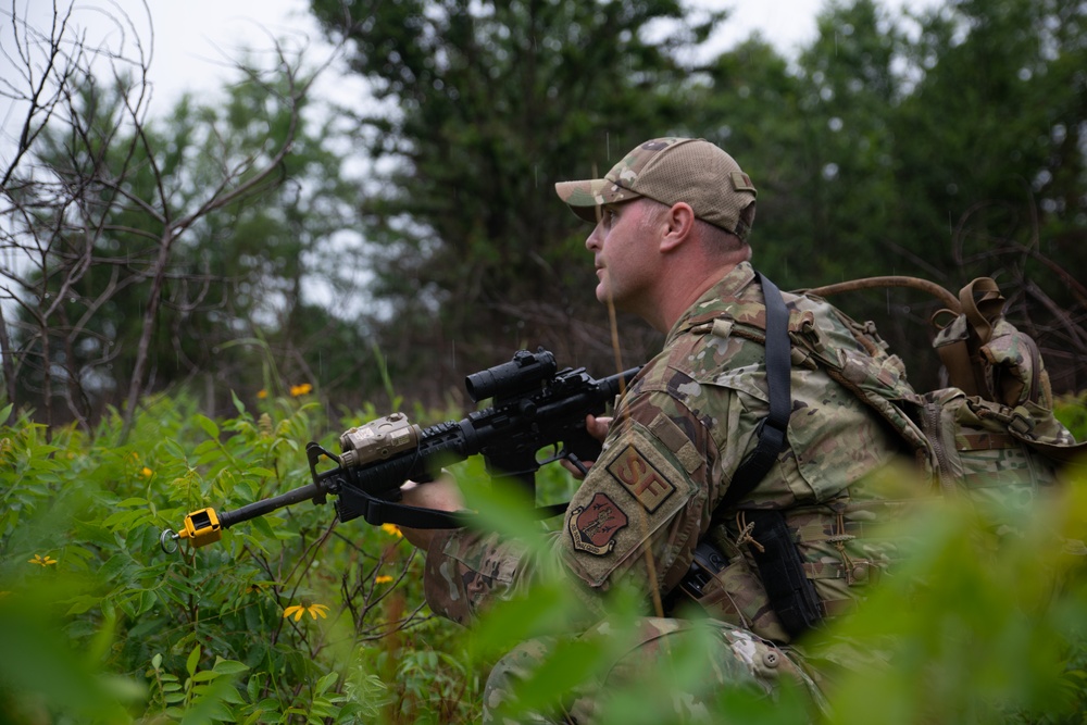 188th Security Forces Squadron Airmen Experience Nighttime and Air Base Ground Defense Training