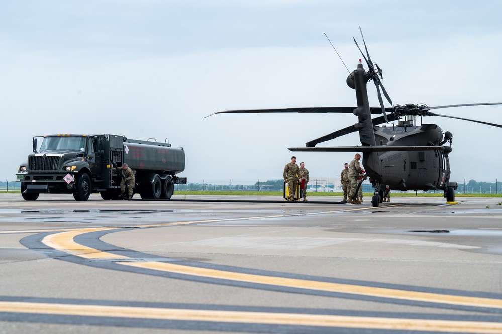 Wet-wing defuel mission