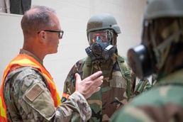 Airmen complete essential tasks in chem gear