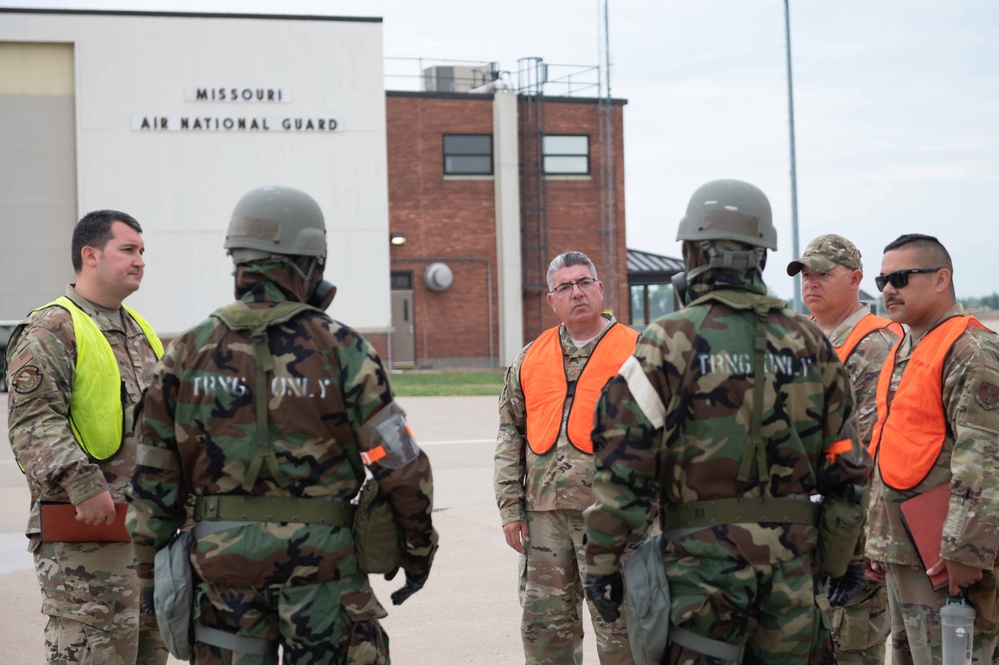 Airmen complete essential tasks in chem gear