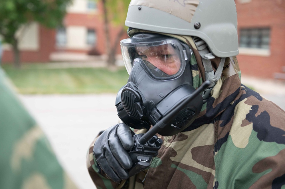 Airmen complete essential tasks in chem gear