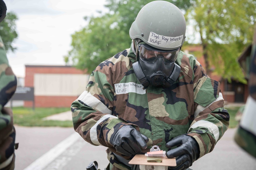 Airmen complete essential tasks in chem gear