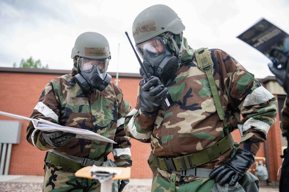 Airmen complete essential tasks in chem gear