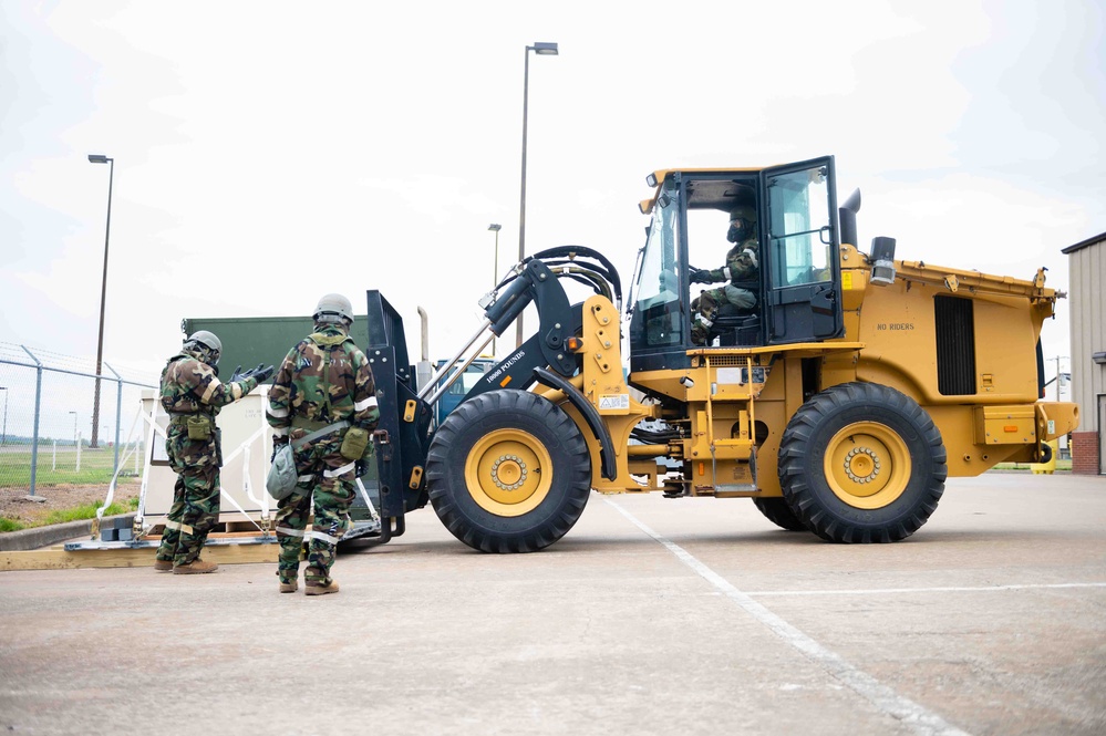 Airmen complete essential tasks in chem gear