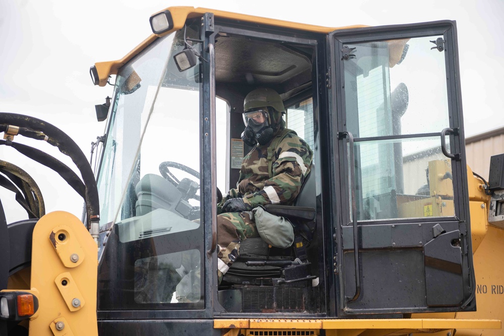 Airmen complete essential tasks in chem gear