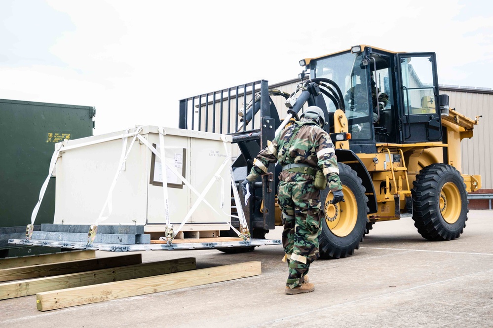 Airmen complete essential tasks in chem gear