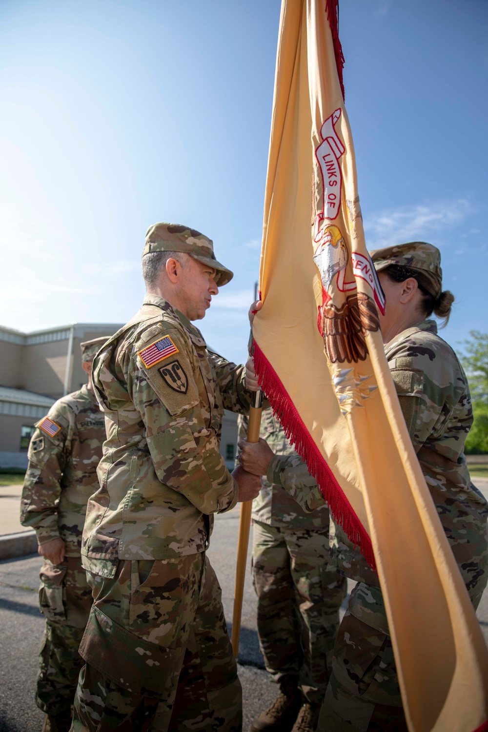 the 167th CSSB Conduct Change of Command Ceremony