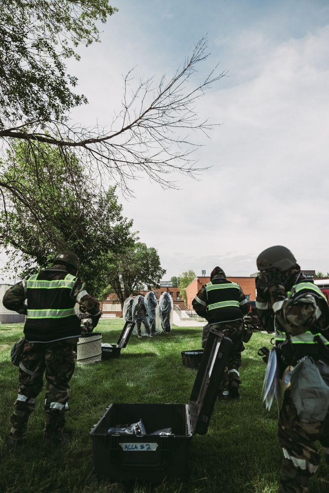 Airmen test the Aircrew Eyes and Respiratory Protection System