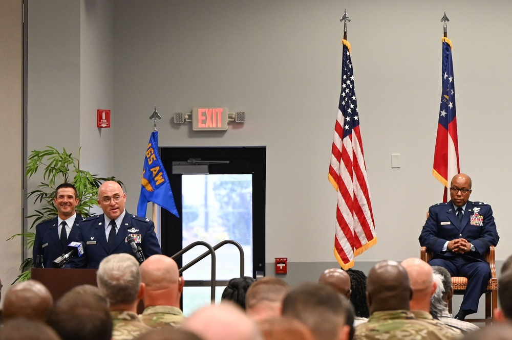 165 AW Change of Command