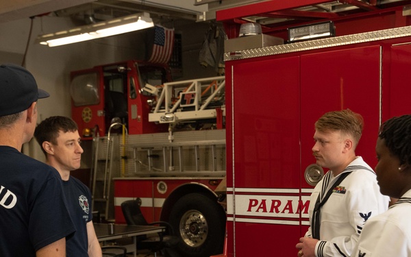 Portland Fire Department Station 3 Invites Sailors on a Ride Along