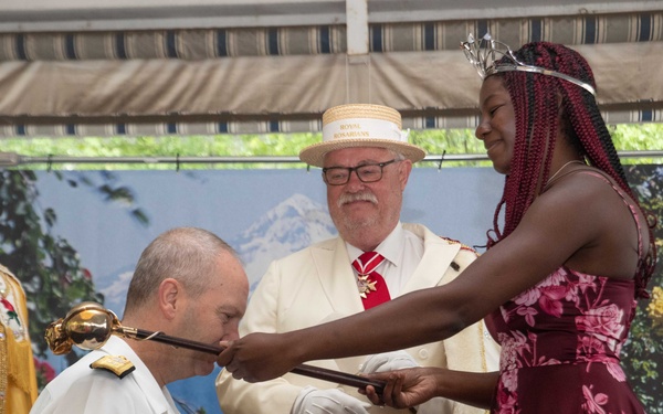 Naval Officers are Made Honorary Knights by the Rosarian Court