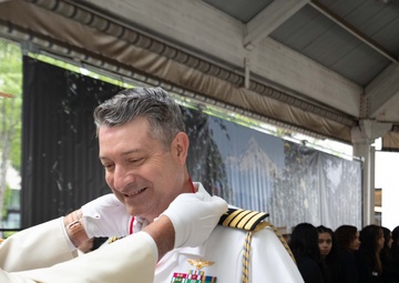 Naval Officers are Made Honorary Knights by the Rosarian Court