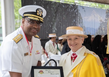 Naval Officers are Made Honorary Knights by the Rosarian Court