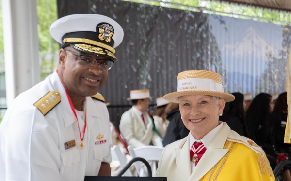 Naval Officers are Made Honorary Knights by the Rosarian Court