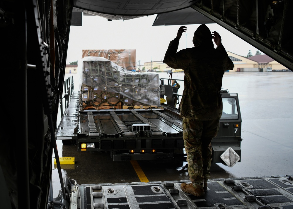 Yokota airlifts supplies to Guam after Typhoon Mawar