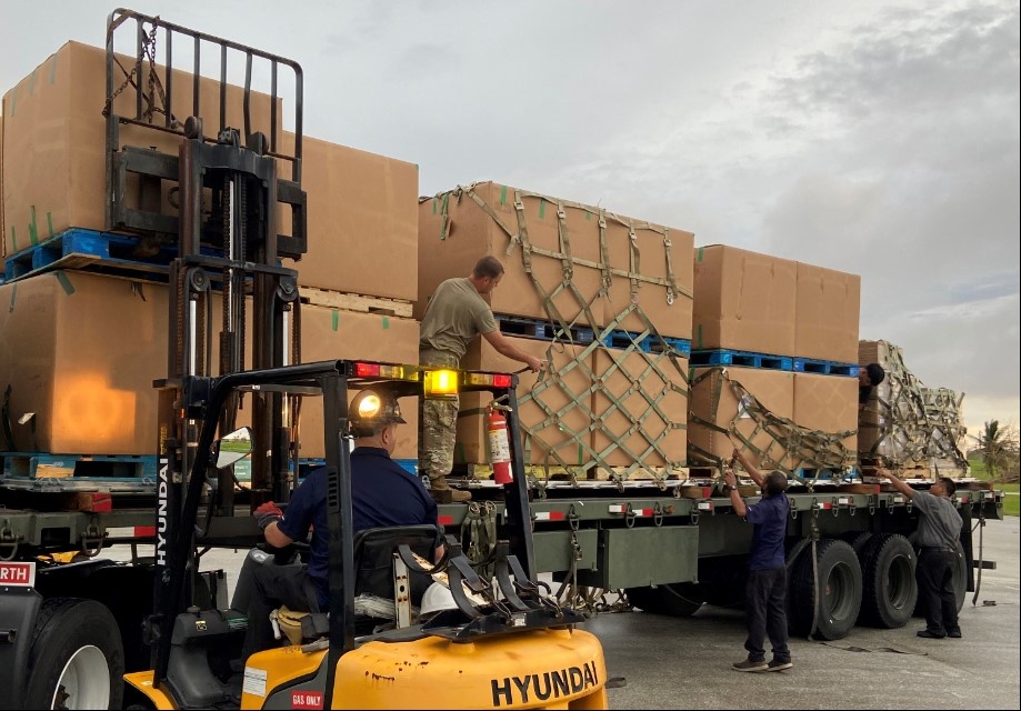 Yokota airlifts supplies to Guam after Typhoon Mawar