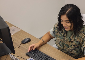 Camp Blaz Marines setup computer assets