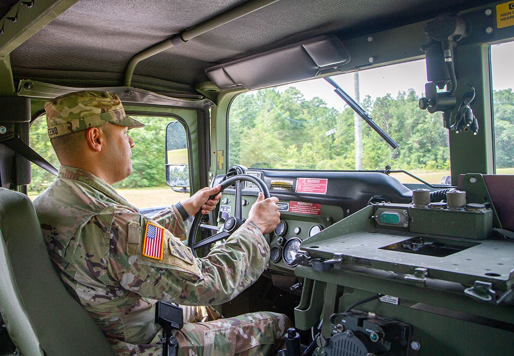 50th Regional Support Group HHC Soldiers improve driving skills during AT