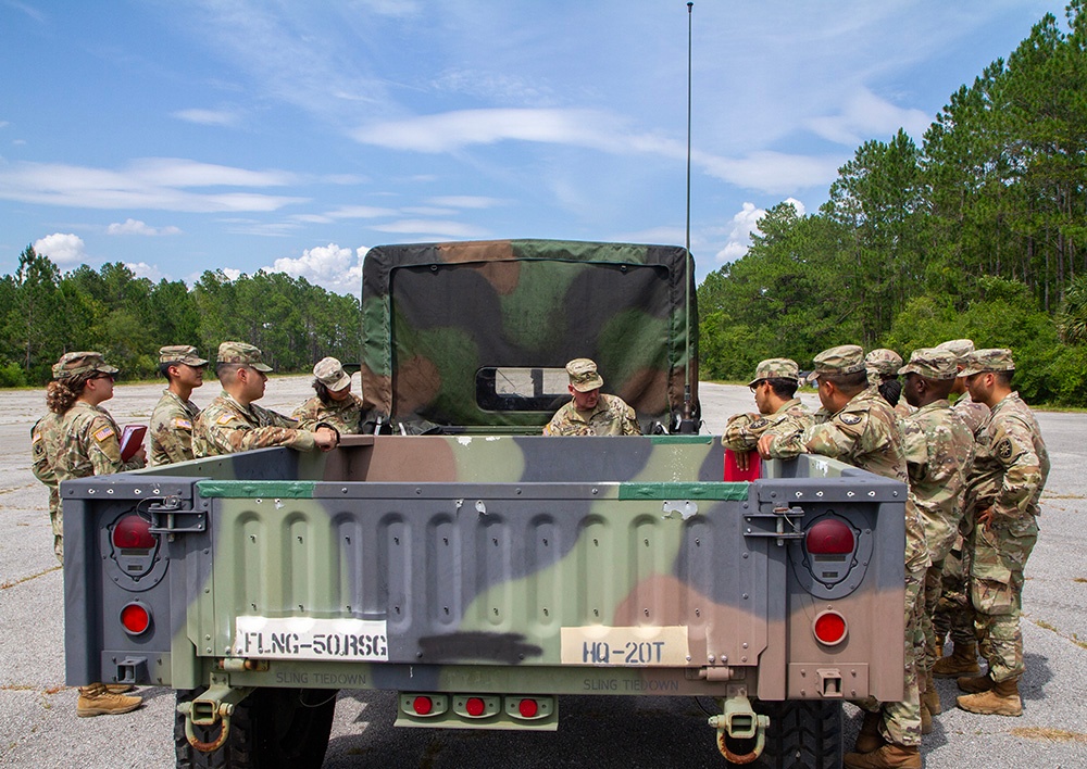 50th Regional Support Group HHC Soldiers improve driving skills during AT