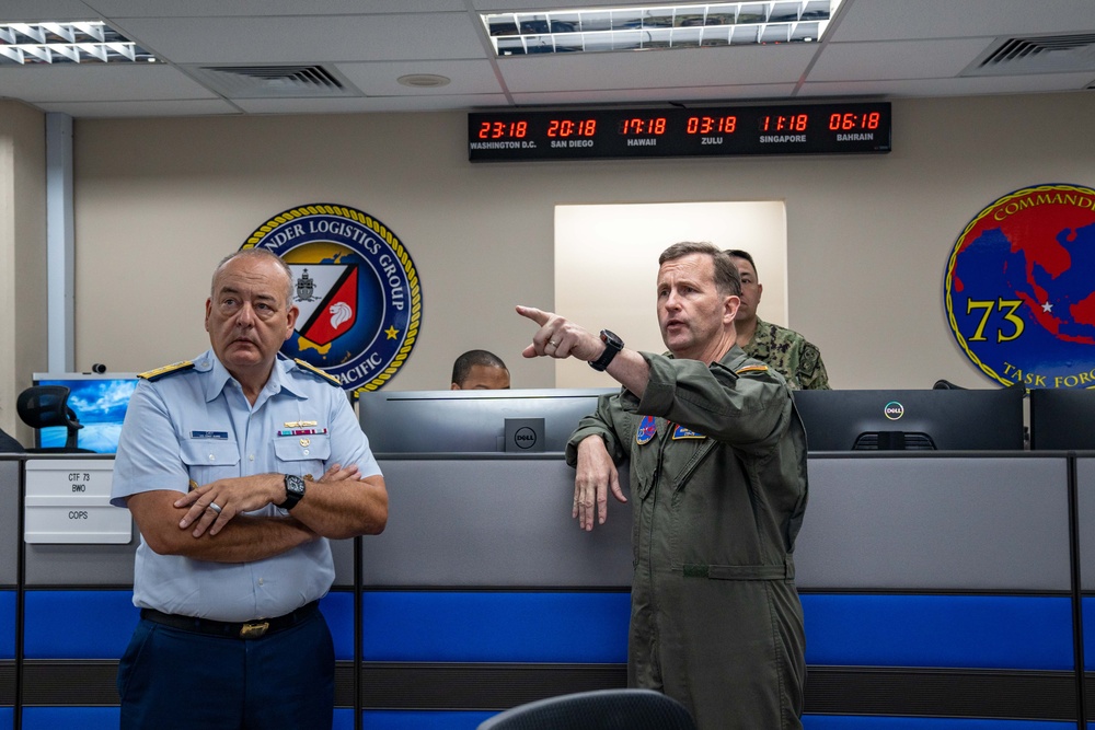 U.S. Coast Guard Rear Adm. Michael Day Visits COMLOG WESTPAC