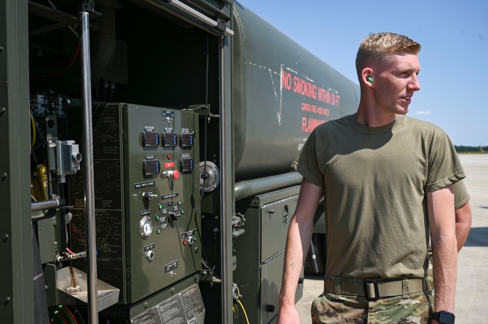 C-130 aircraft deliver cargo in preparation for exercise Air Defender 2023