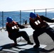 USS Normandy Conducts a Replenishment-at-Sea