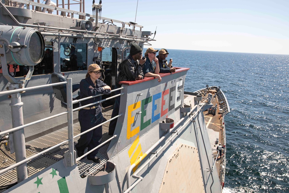 USS Normandy Conducts a Replenishment-at-Sea