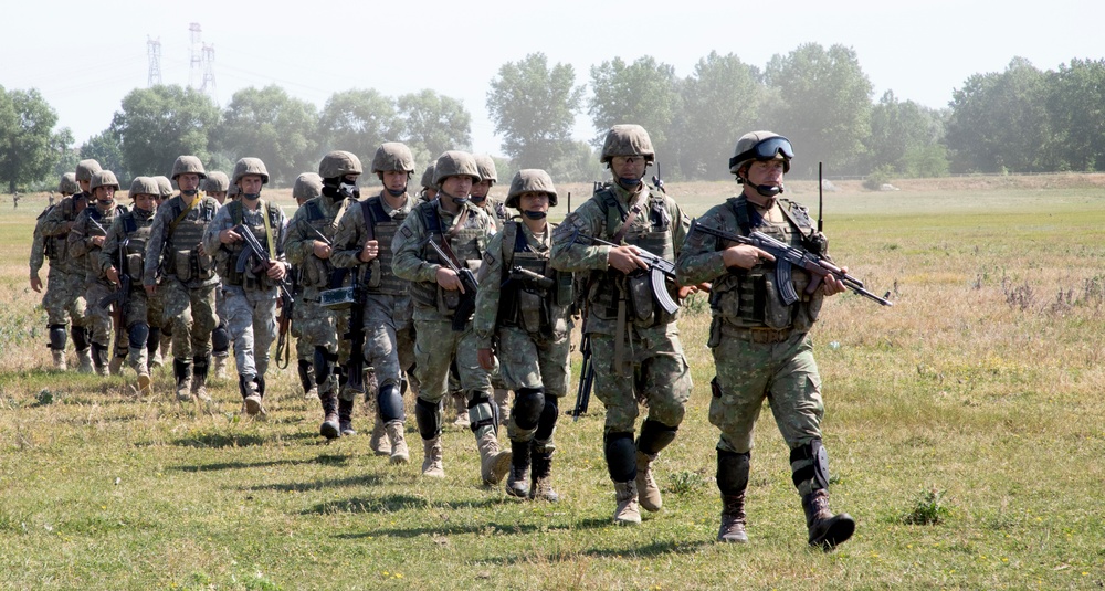 Romania's 20th Infantry Battalion participates in Saber Guardian 23