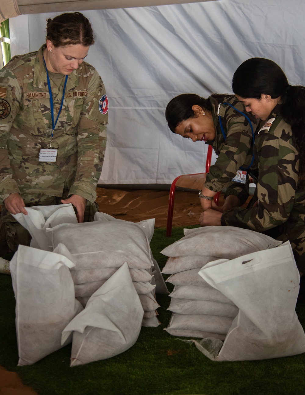 The 151st Medical Group from Utah Air National Guard conducts operations at HCA field hospital during African Lion 2023