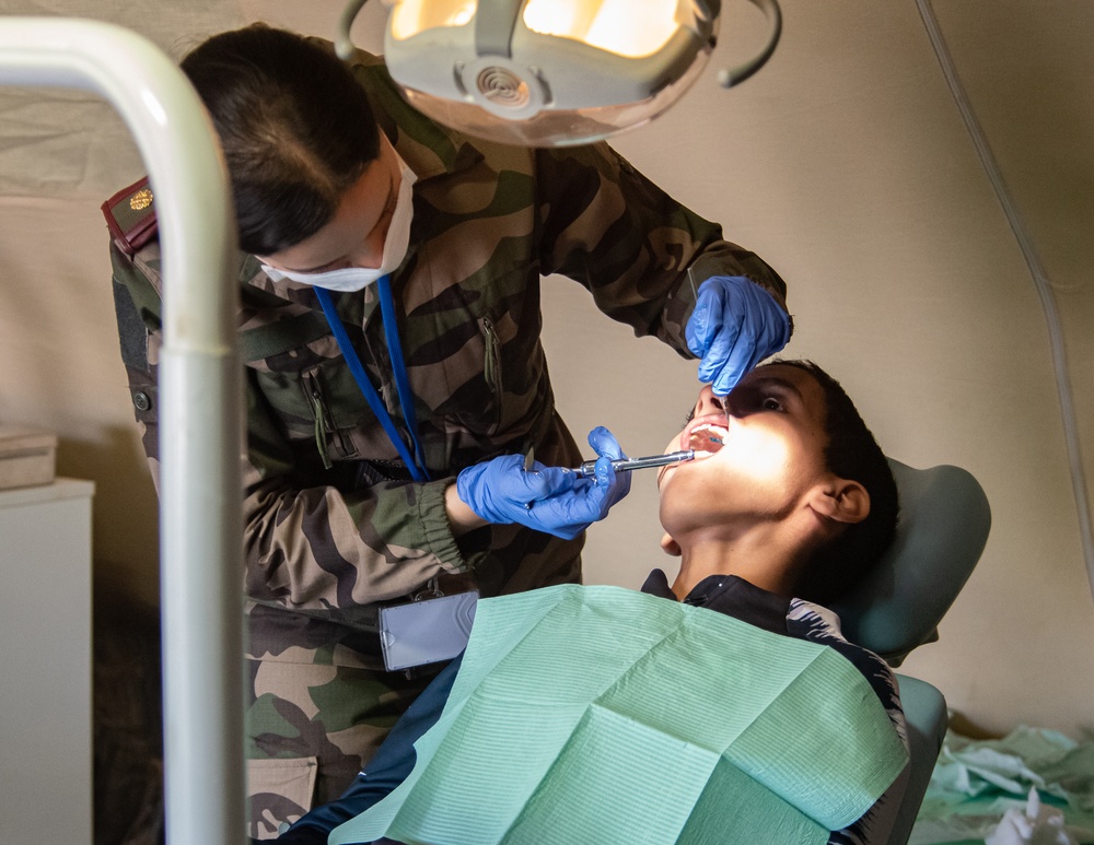 The 151st Medical Group from Utah Air National Guard conducts operations at HCA field hospital during African Lion 2023