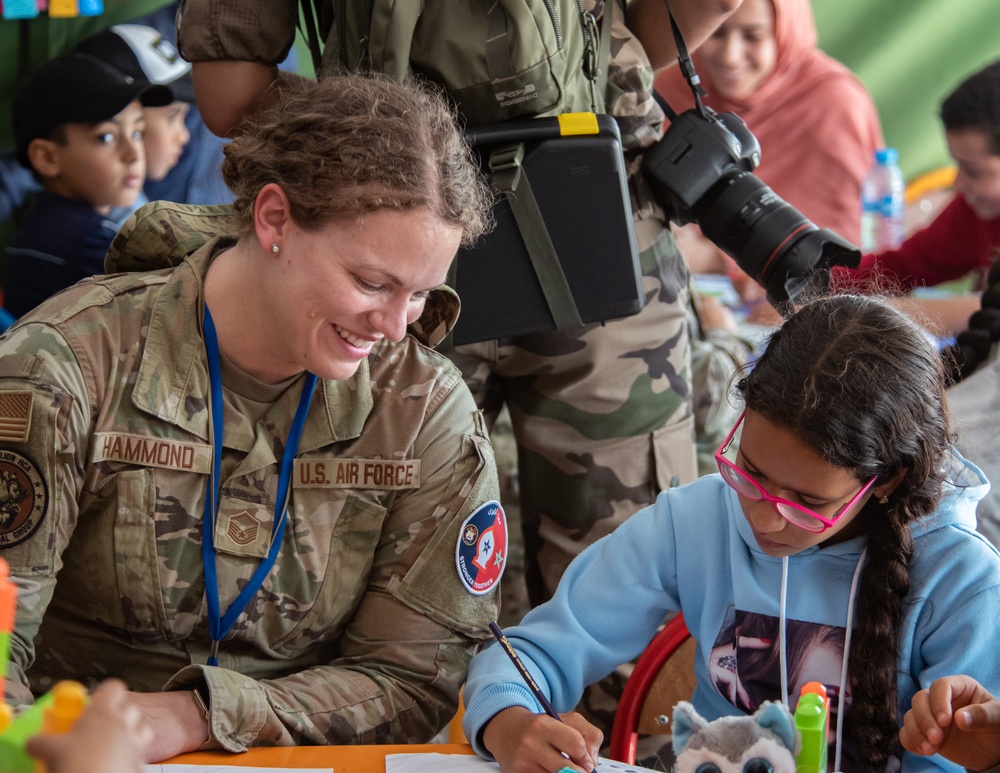 The 151st Medical Group from Utah Air National Guard conducts operations at HCA field hospital during African Lion 2023