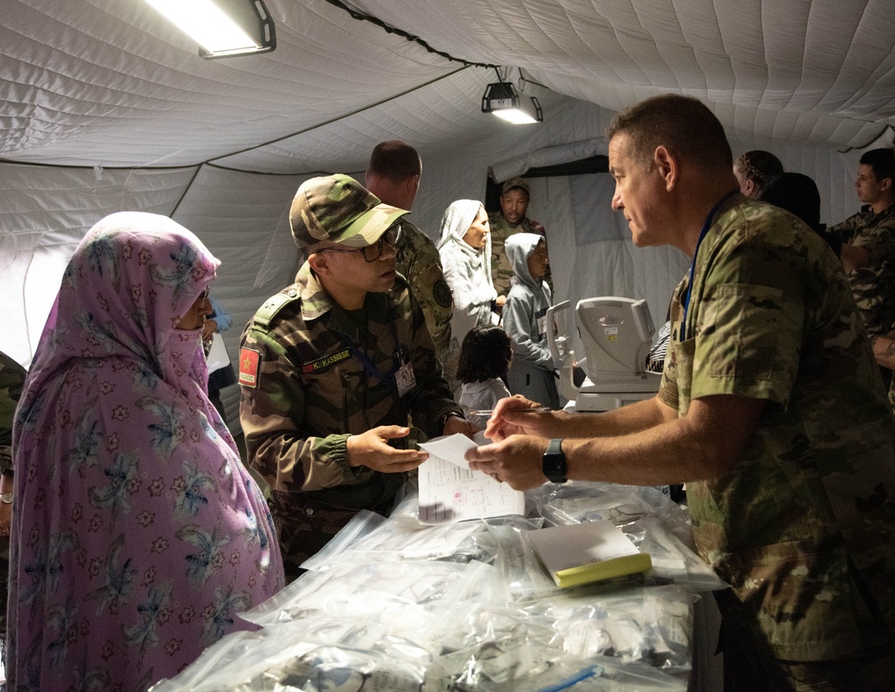 The 151st Medical Group from Utah Air National Guard conducts operations at HCA field hospital during African Lion 2023