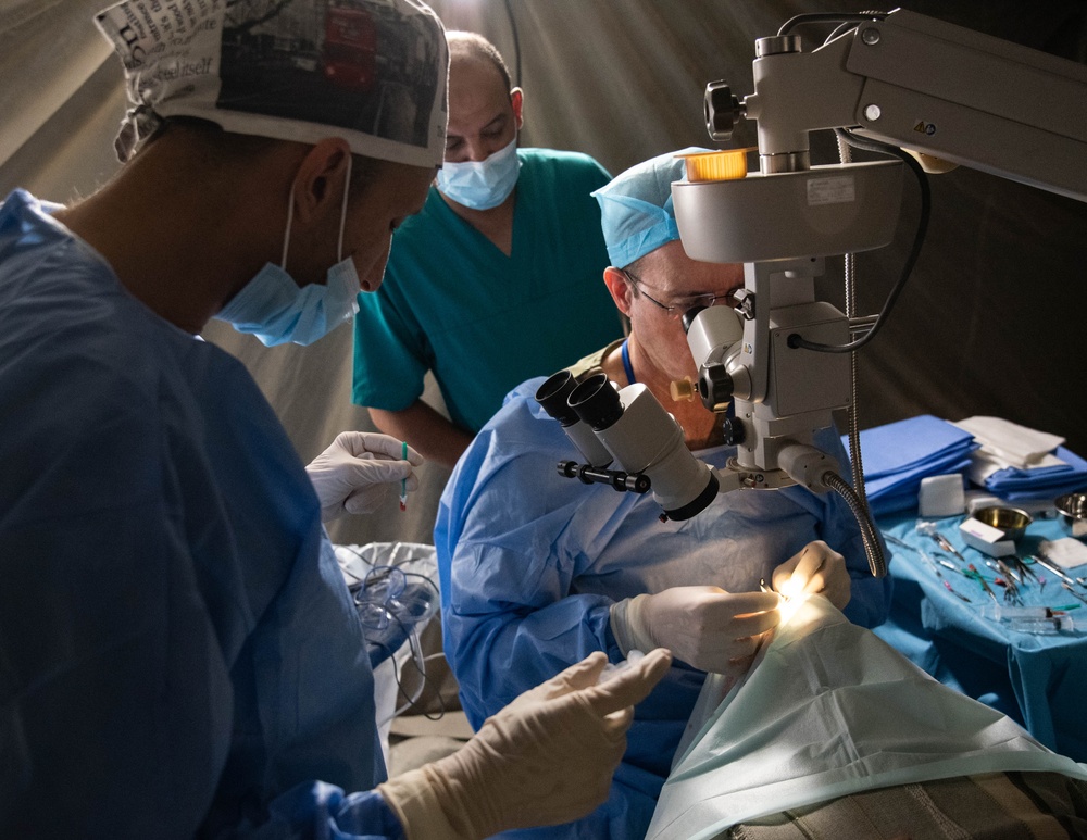 The 151st Medical Group from Utah Air National Guard conducts operations at HCA field hospital during African Lion 2023