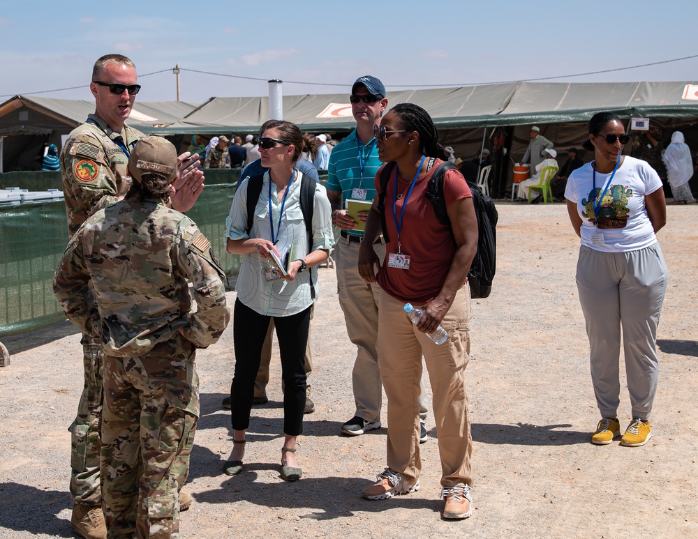 The 151st Medical Group from Utah Air National Guard conduct operations at HCA field hospital during African Lion 2023