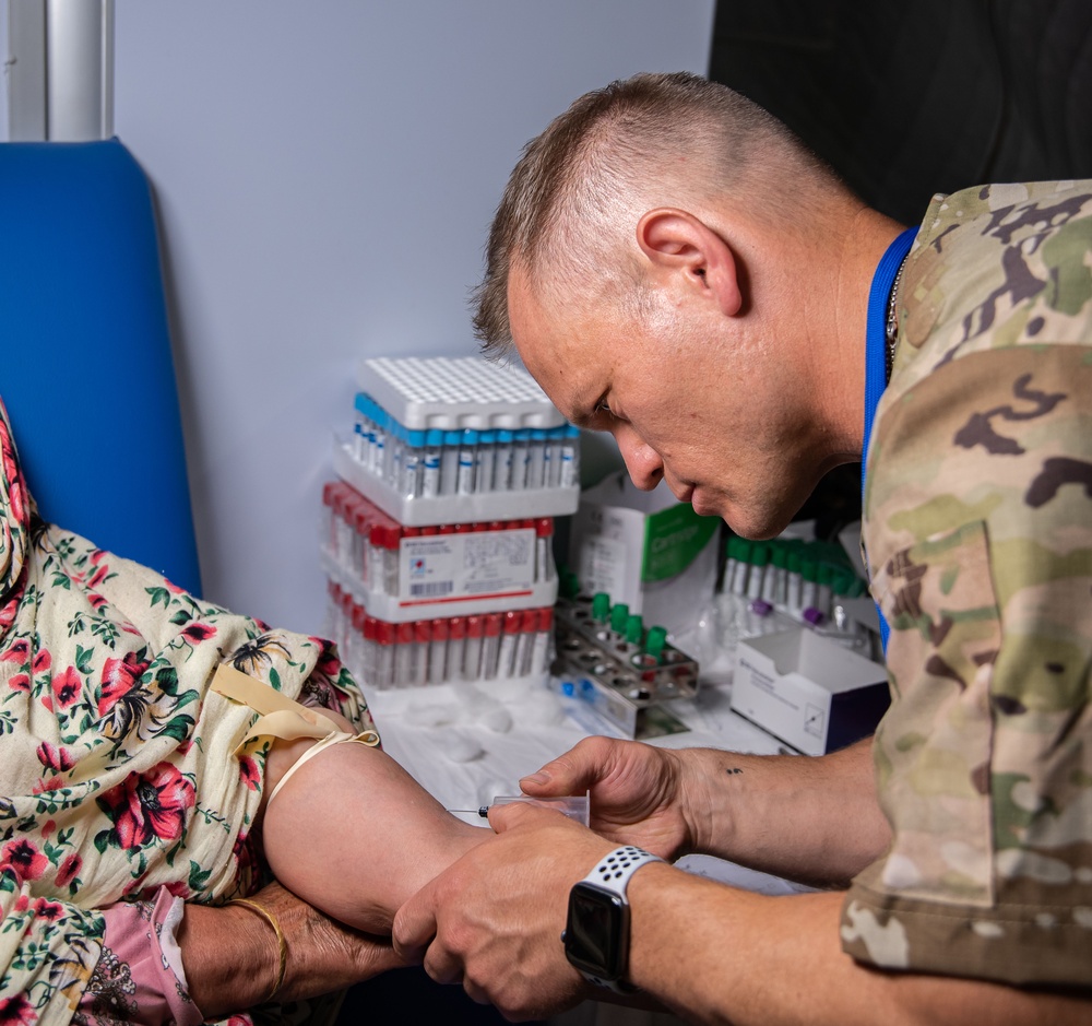 The 151st Medical Group from Utah Air National Guard conducts operations at HCA field hospital during African Lion 2023