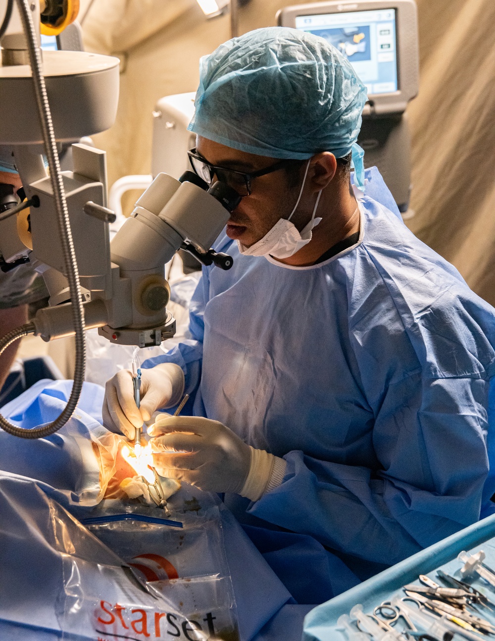 The 151st Medical Group from Utah Air National Guard conducts operations at HCA field hospital during African Lion 2023