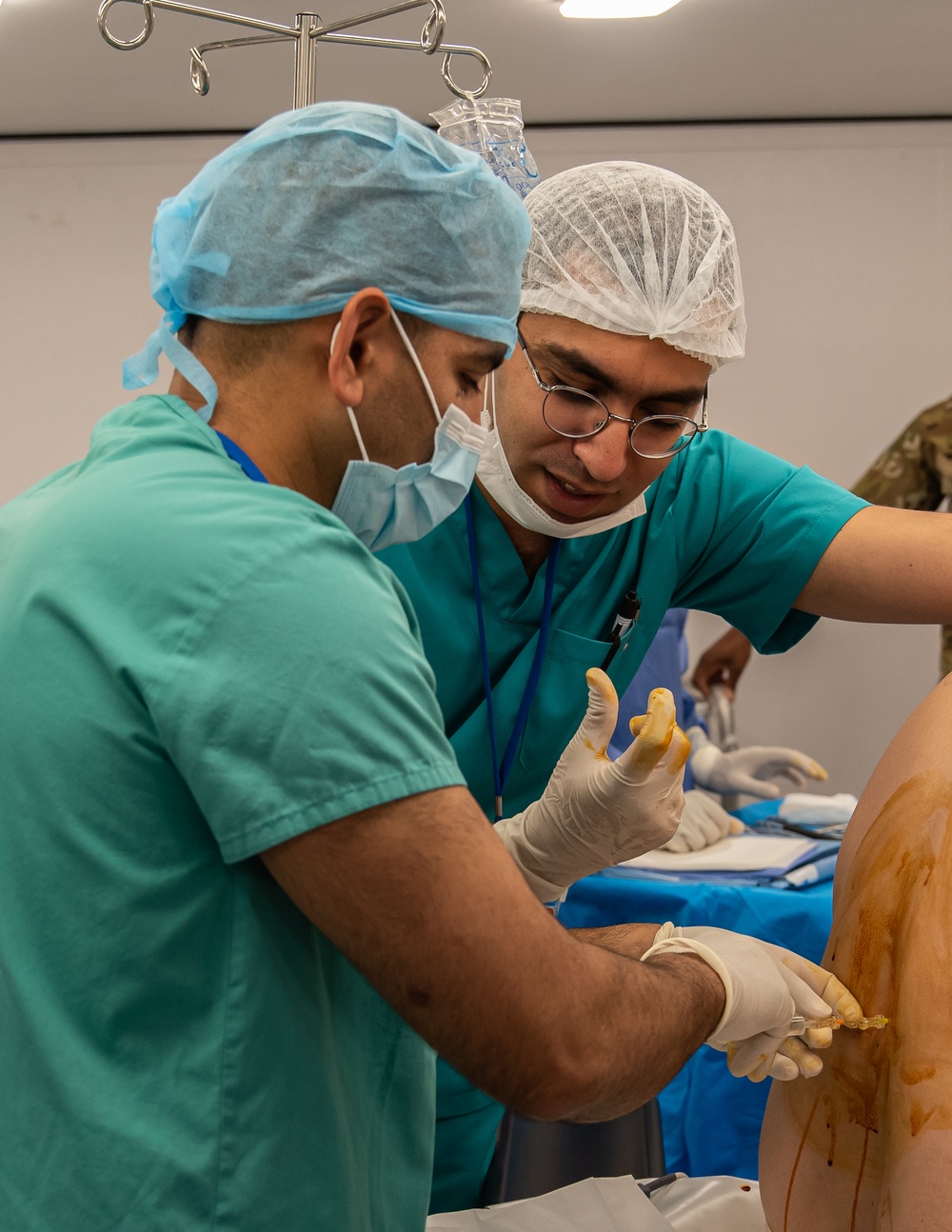 The 151st Medical Group from Utah Air National Guard conducts operations at HCA field hospital during African Lion 2023