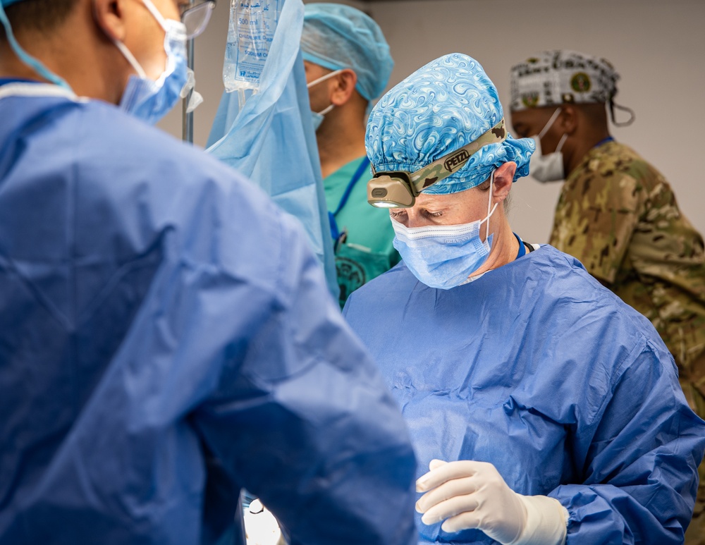 The 151st Medical Group from Utah Air National Guard conducts operations at HCA field hospital during African Lion 2023