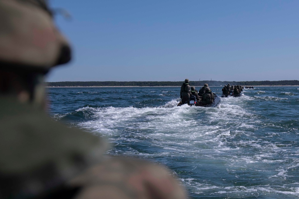 Multinational Marine Forces conduct amphibious operations during BALTOPS23