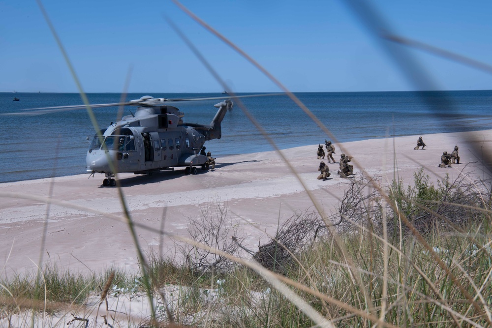 Multinational Marine Forces conduct amphibious operations during BALTOPS23