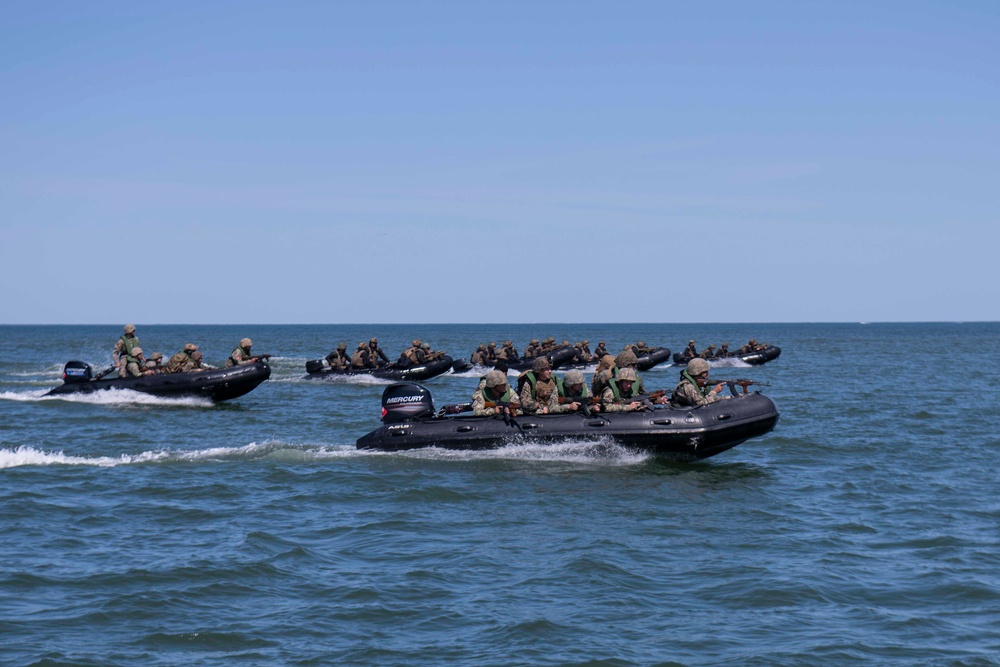 Multinational Marine Forces conduct amphibious operations during BALTOPS23