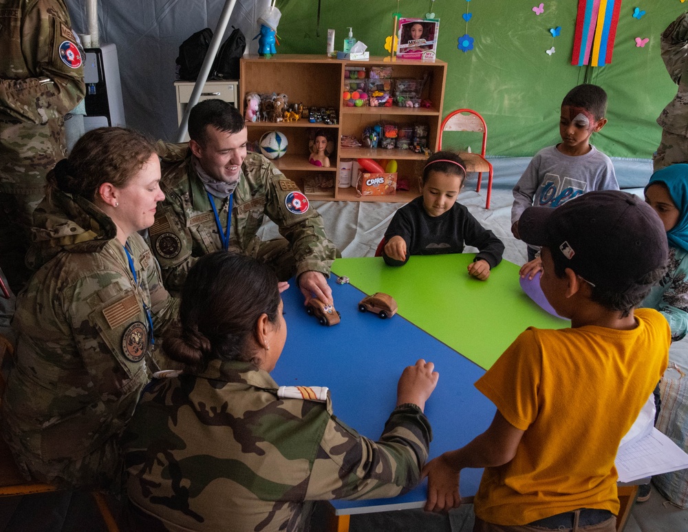 The 151st Medical Group from Utah Air National Guard conducts operations at HCA field hospital during African Lion 2023