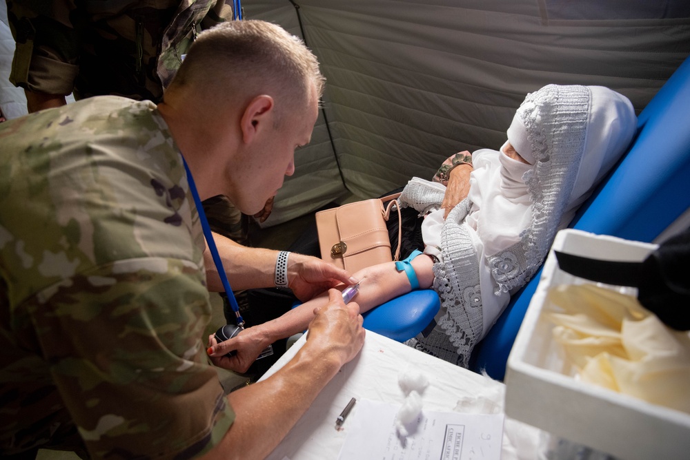 The 151st Medical Group from Utah Air National Guard conducts operations at HCA field hospital during African Lion 2023