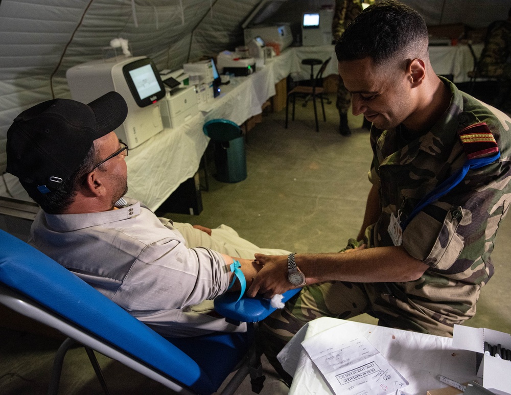 The 151st Medical Group from Utah Air National Guard conducts operations at HCA field hospital during African Lion 2023